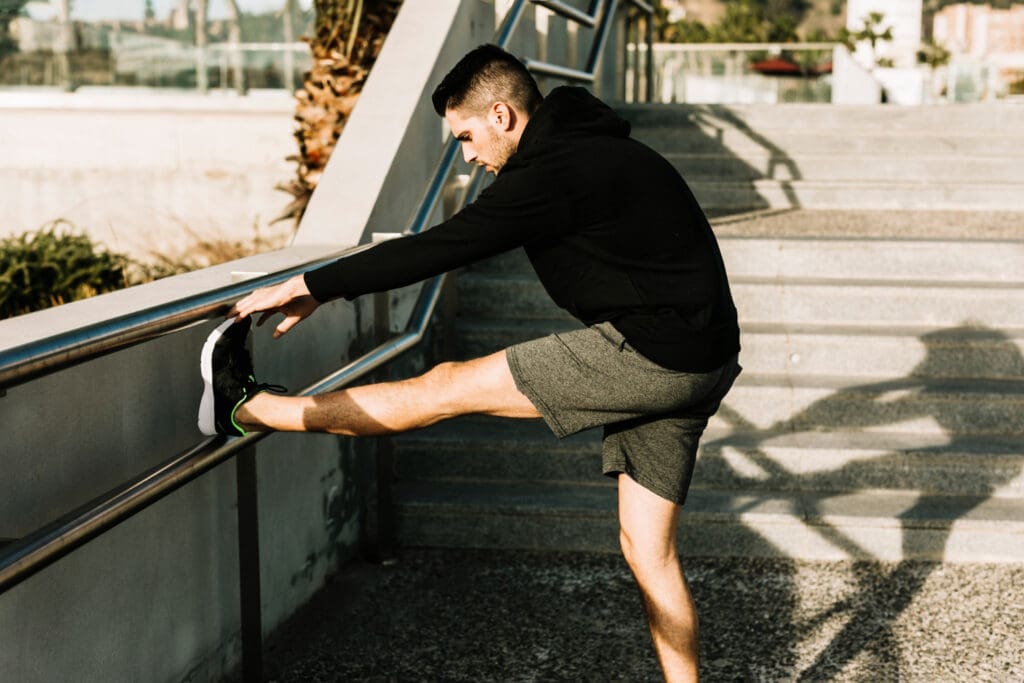 stretching